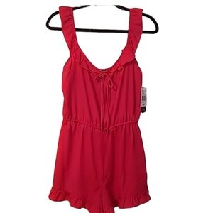 CITY TRIANGLES BRIGHT PINK WOMENS ROMPER SIZE MEDIUM